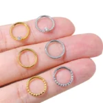 316L Surgical Steel Segment Clicker Ring For Septum Or Nose Piercing