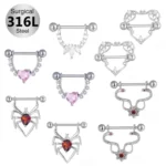 316L Surgical Steel Nipple Ring For Nipple Piercing