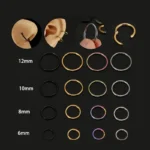 316L Surgical Steel Segment Clicker Ring For Septum Or Nose Piercing