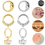 ASTM F136 Titanium Segment Clicker Ring For Septum Or Nose Piercing