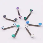 ASTM F136 Titanium Opal Dermal Anchor For Dermal Piercing