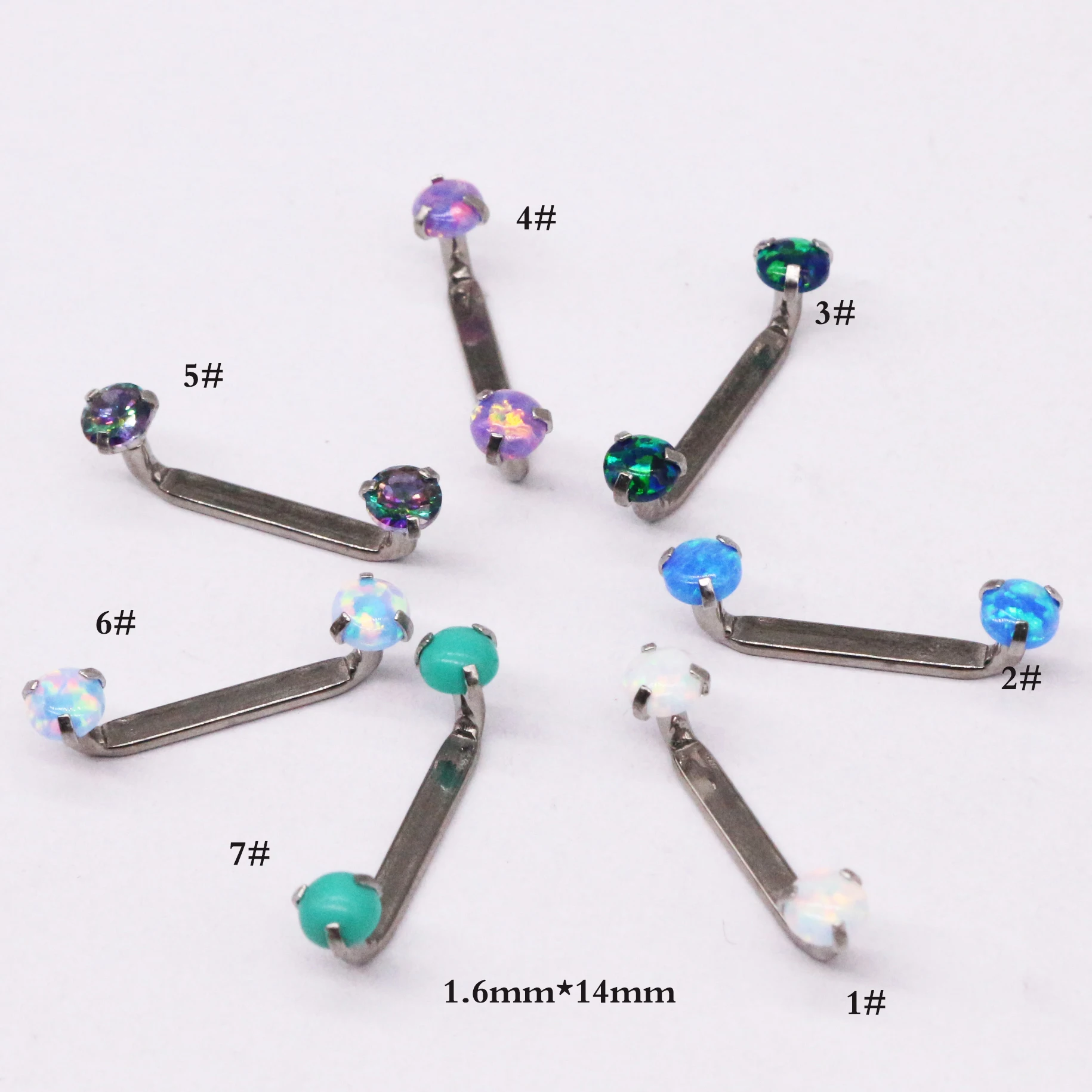 ASTM F136 Titanium Opal Dermal Anchor For Dermal Piercing - Image 2