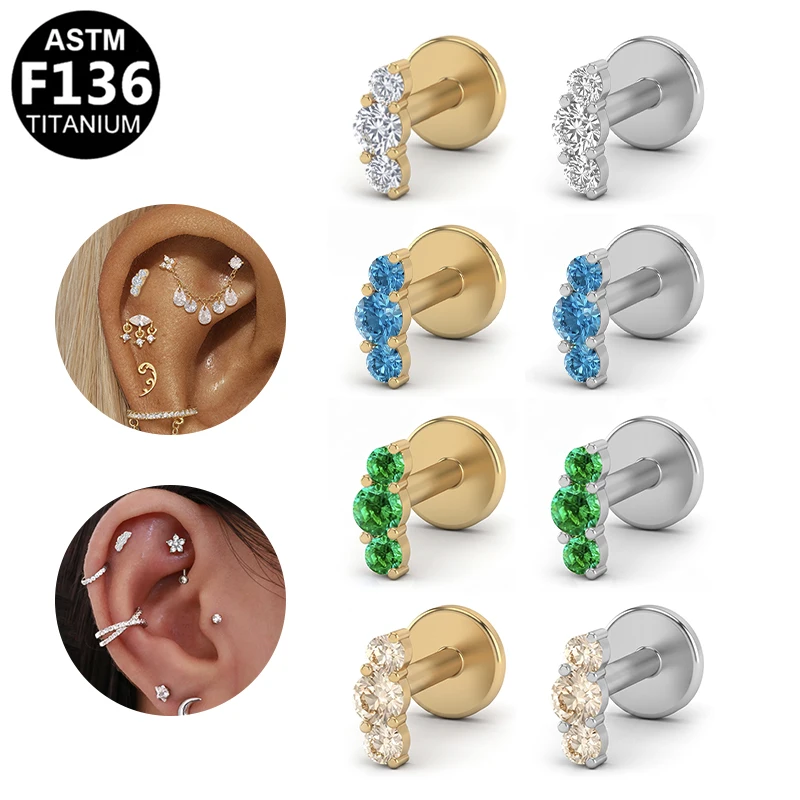 ASTM F136 Titanium Piercing Earring For Ear Piercing