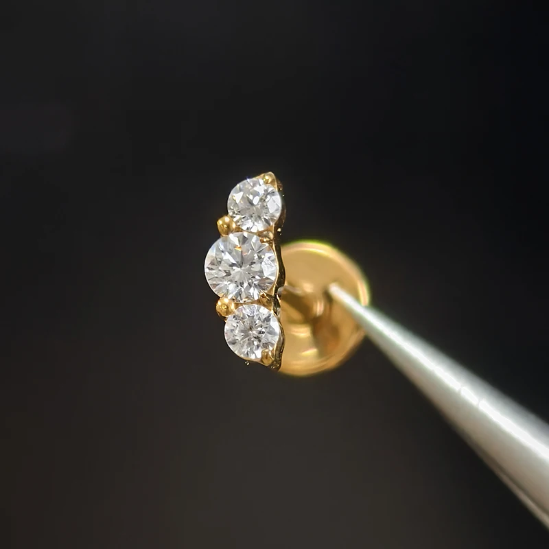 ASTM F136 Titanium Piercing Earring For Ear Piercing - Image 2