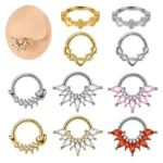 316L Surgical Steel Segment Clicker Ring For Septum Or Nose Piercing