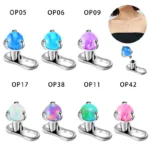 ASTM F136 Titanium Opal Dermal Anchor For Dermal Piercing
