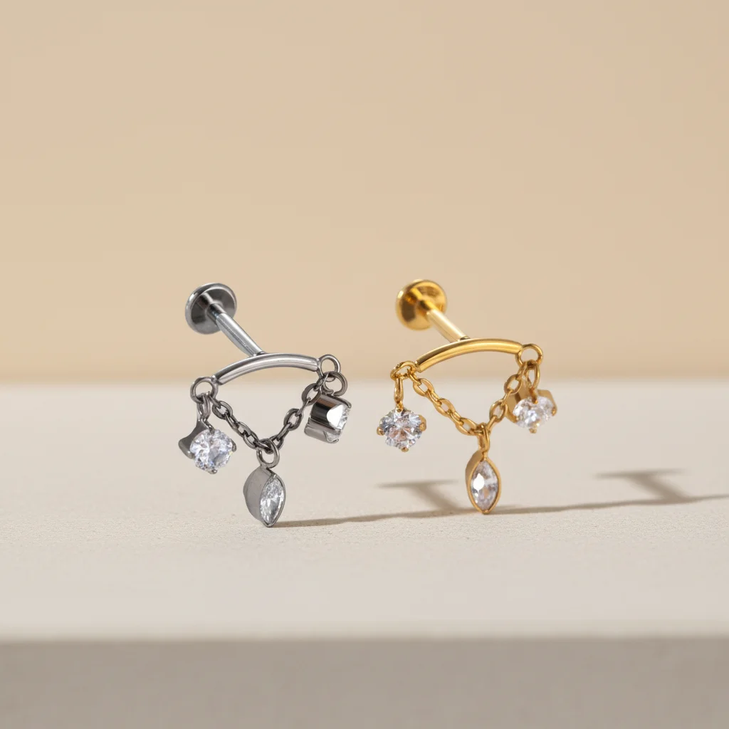 ASTM F136 Titanium Piercing Earring For Ear Piercing
