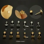 316L Surgical Steel Butterfly Heart Cartilage Stud For Cartilage Or Helix Piercing