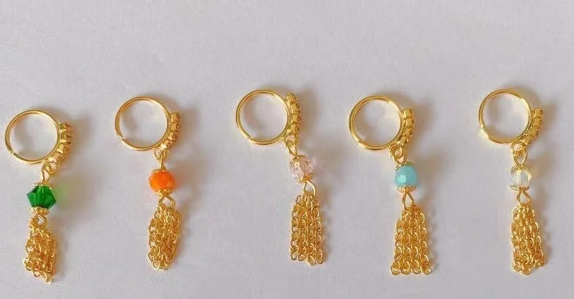 316L Surgical Steel Chain Nose Ring For Nose Piercing - Image 2