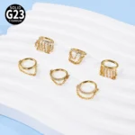 ASTM F136 Titanium Snake Segment Clicker Ring For Septum Or Nose Piercing