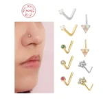 925 Silver CZ Nose Stud For Nose Piercing