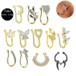 Fake Butterfly Nose Ring For Nose Piercing