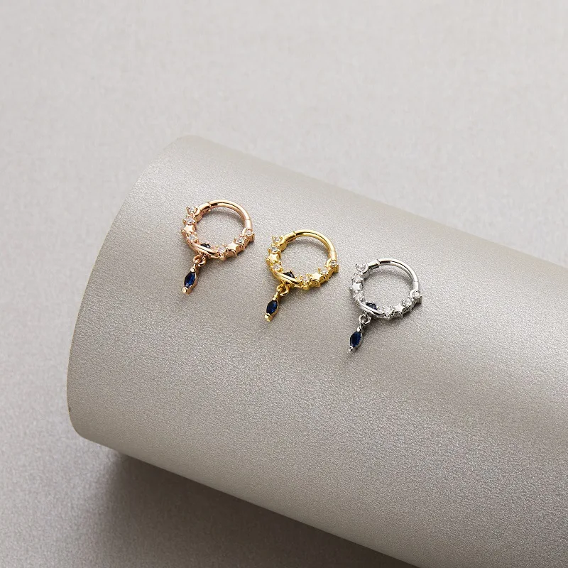 316L Surgical Steel CZ Star Segment Clicker Ring For Septum Or Nose Piercing - Image 2