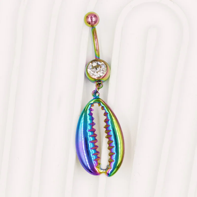316L Surgical Steel Heart Bow Belly Button Ring For Navel Piercing - Image 2