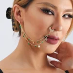 316L Surgical Steel Crystal Chain Piercing Earring For Ear Piercing