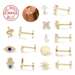 925 Silver Piercing Earring For Ear Piercing