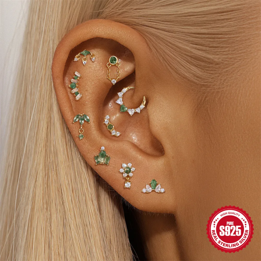 925 Silver Flat Back Stud For Cartilage, Helix Or Lip Piercing - Image 2